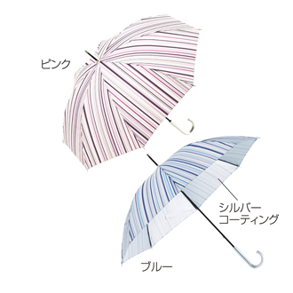 ペールストライプ・晴雨兼用長傘