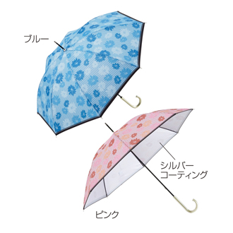 フラワーストライプ・晴雨兼用長傘