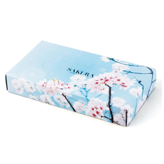 桜景色ボックスティッシュ40W