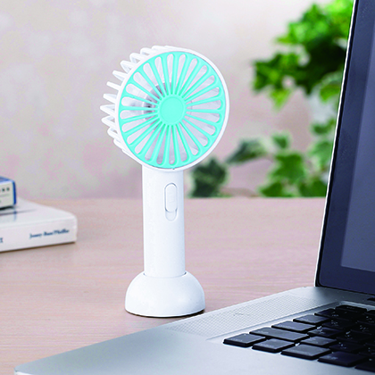 ストラップ付き充電式2WAYポータブルファン